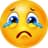 sadness or disappointment freaky emoji